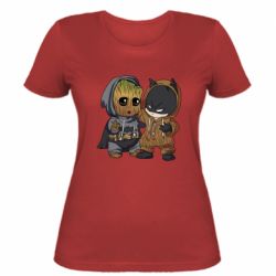 Женская футболка Бэтмен и грут - PrintSalon