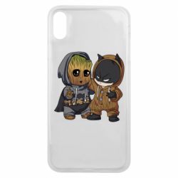 Чехол для iPhone Xs Max Бэтмен и грут - PrintSalon