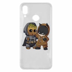 Чехол для Huawei P Smart Plus 2018 Бэтмен и грут - PrintSalon