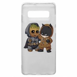 Чехол для Samsung S10+ Бэтмен и грут - PrintSalon