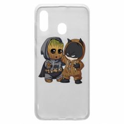 Чехол для Samsung A20 Бэтмен и грут - PrintSalon