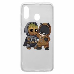 Чехол для Samsung A30 Бэтмен и грут - PrintSalon