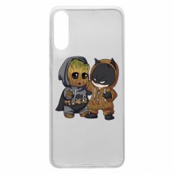 Чехол для Samsung A70 Бэтмен и грут - PrintSalon