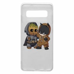 Чехол для Samsung S10 Бэтмен и грут - PrintSalon