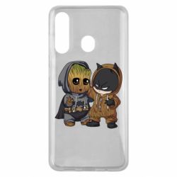 Чехол для Samsung M40 Бэтмен и грут - PrintSalon