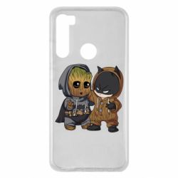 Чехол для Xiaomi Redmi Note 8 Бэтмен и грут - PrintSalon