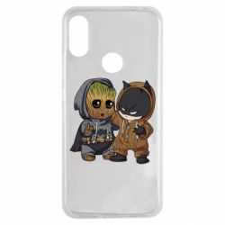 Чехол для Xiaomi Redmi Note 7 Бэтмен и грут - PrintSalon