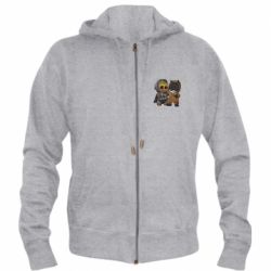 Мужское худи на молнии Бэтмен и грут - PrintSalon