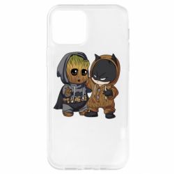 Чехол для iPhone 12 Pro Бэтмен и грут - PrintSalon