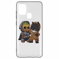Чехол для Samsung A21s Бэтмен и грут - PrintSalon