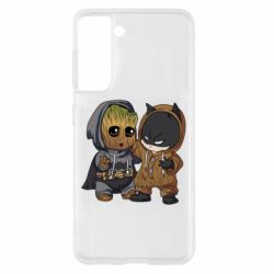 Чехол для Samsung S21 Бэтмен и грут
