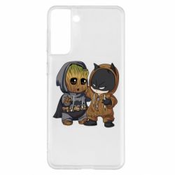Чехол для Samsung S21+ Бэтмен и грут - PrintSalon