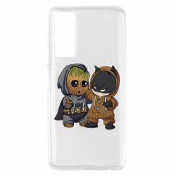 Чехол для Huawei P Smart 2021 Бэтмен и грут - PrintSalon