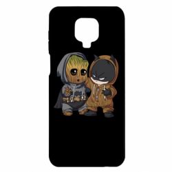 Чехол для Xiaomi Redmi Note 9S/9Pro/9Pro Max Бэтмен и грут - PrintSalon