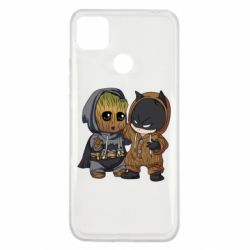 Чехол для Xiaomi Redmi 9c Бэтмен и грут - PrintSalon