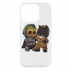 Чехол для iPhone 14 Pro Бэтмен и грут - PrintSalon