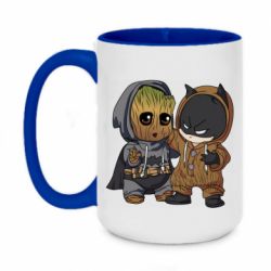 Чашка двокольорова велика Бетмен і грут