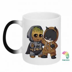 Чашка-хамелеон Бэтмен и грут - PrintSalon