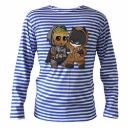 Тельняшка с длинным рукавом Бэтмен и грут - PrintSalon