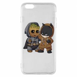 Чехол для iPhone 6 Plus/6S Plus Бэтмен и грут - PrintSalon