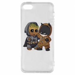 Чехол для iPhone5/5S/SE Бэтмен и грут - PrintSalon