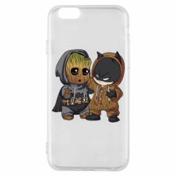 Чехол для iPhone 6/6S Бэтмен и грут - PrintSalon