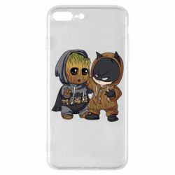 Чехол для iPhone 8 Plus Бэтмен и грут - PrintSalon