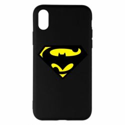 Чехол для iPhone X/Xs БэтСупермен - PrintSalon