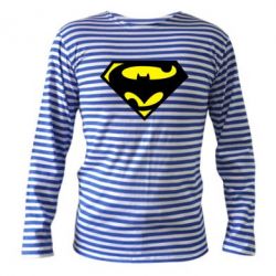 Тельняшка с длинным рукавом БэтСупермен - PrintSalon