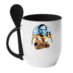 Чашка з ложкою Better Call Saul! - PrintSalon