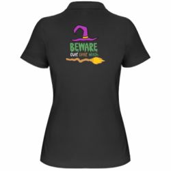 Женское поло Beware cute little witch - PrintSalon
