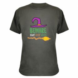 Камуфляжная футболка Beware cute little witch - PrintSalon