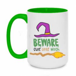 Чашка двухцветная 420ml Beware cute little witch-PrintSalon Чашка двухцветная 420ml Beware cute little witch