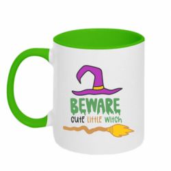 Чашка двокольорова Beware cute little witch