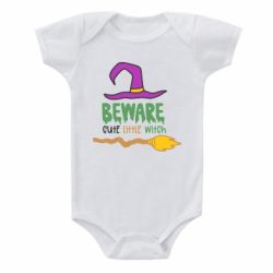 Детский бодик Beware cute little witch - PrintSalon