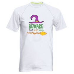 Мужская футболка для спорта Beware cute little witch - PrintSalon