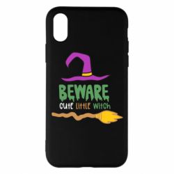 Чехол для iPhone X/Xs Beware cute little witch - PrintSalon