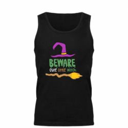 Мужская майка Beware cute little witch - PrintSalon