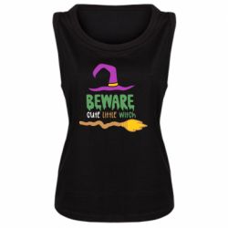 Женская майка Beware cute little witch - PrintSalon