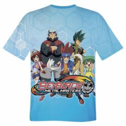 Мужская футболка 3D Beyblade Metal-PrintSalon Мужская футболка 3D Beyblade Metal