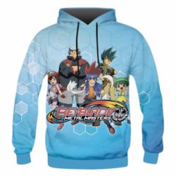 Мужское 3D худи Beyblade Metal - PrintSalon