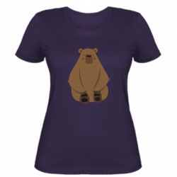 Женская футболка Big bellied bear - PrintSalon