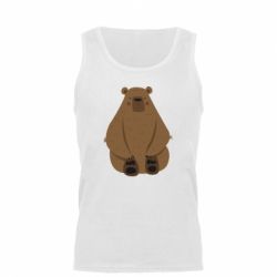 Мужская майка Big bellied bear - PrintSalon