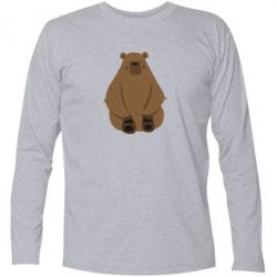 Футболка с длинным рукавом Big bellied bear - PrintSalon