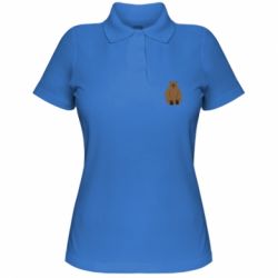 Женское поло Big bellied bear - PrintSalon