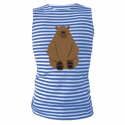 Майка-тельняшка Big bellied bear - PrintSalon