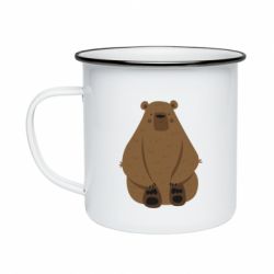 Кружка эмалированная Big bellied bear - PrintSalon