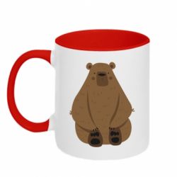 Чашка двухцветная 320ml Big bellied bear - PrintSalon
