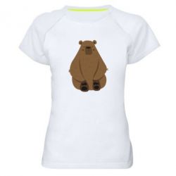 Женская футболка для спорта Big bellied bear - PrintSalon