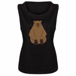 Женская майка Big bellied bear - PrintSalon